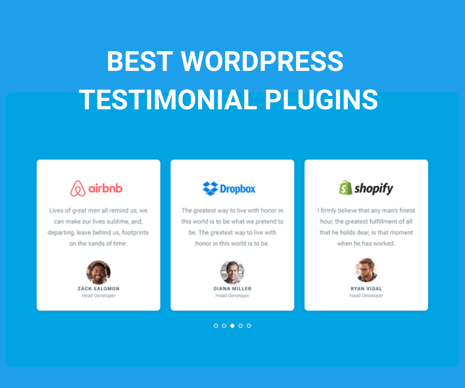 Testimonial plugin deals wordpress