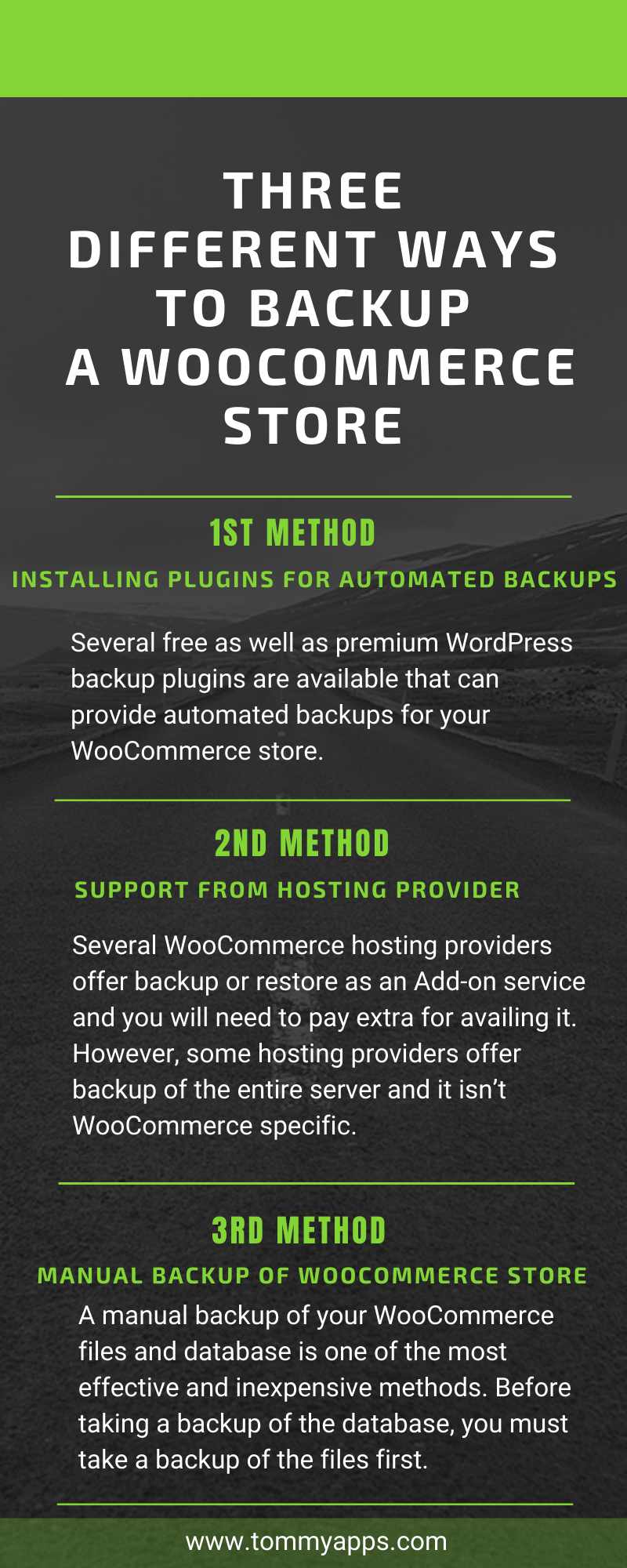 three different ways to backup a WooCommerce store