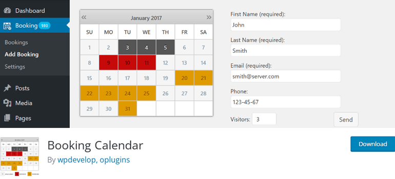 booking-calendar-restaurant-plugin
