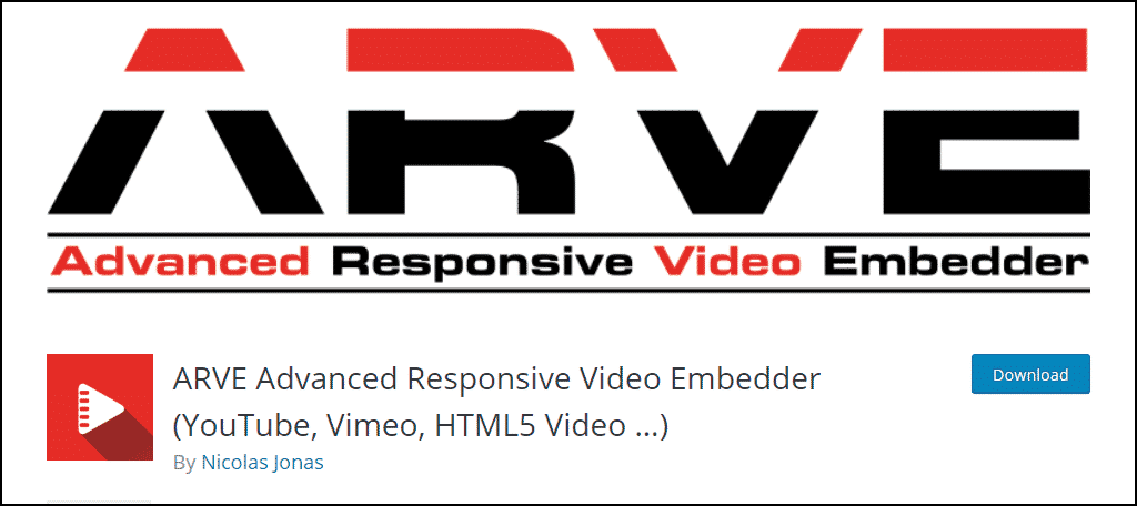 ARVE Advanced Responsive Video Embedder