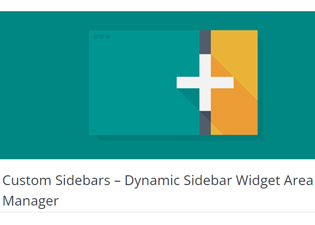 Custom sidebars – dynamic sidebar widget area manager